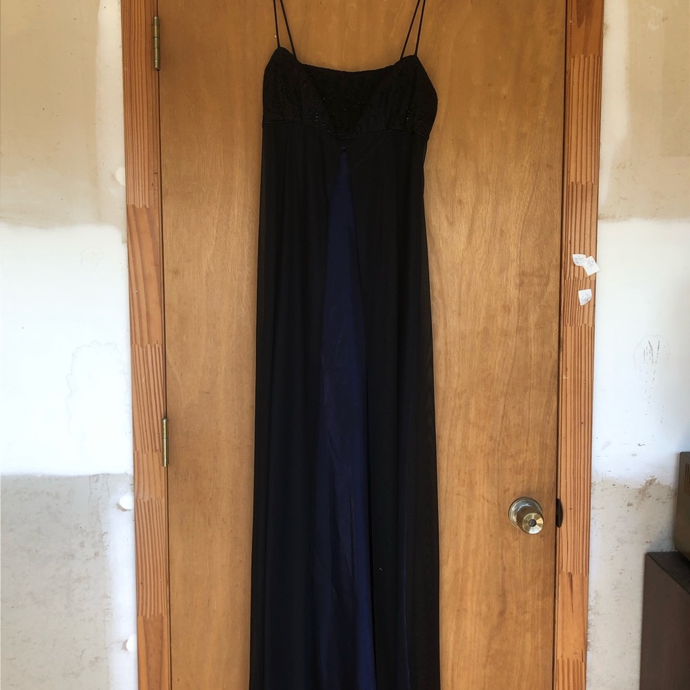 Blue evening gown